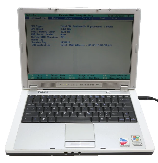 DELL INSPIRON 700m windows XP Dell Inspiron 700m Retro Gaming