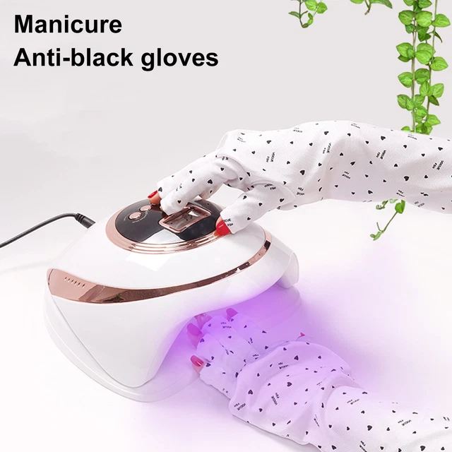 1 par de guantes anti UV uso cómodo proteger manos manicura protección UV