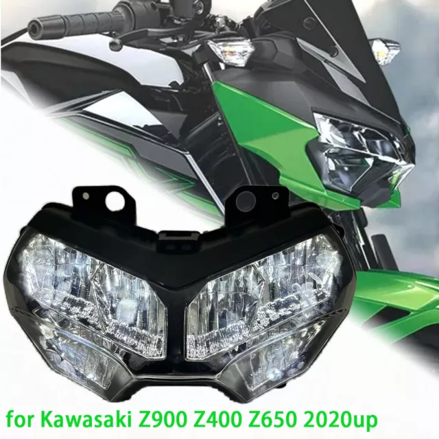 LED Scheinwerfer Montage DRL Hi/Low Beam für Kawasaki Z400 Z900 Z650 2020 2022+