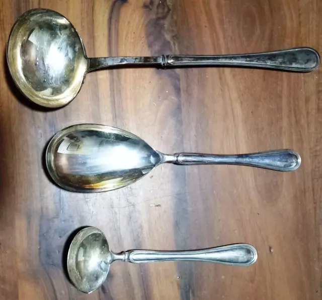 ggt 15 - TRE MESTOLI - SILVER PLATED - CM 33, 27, 20