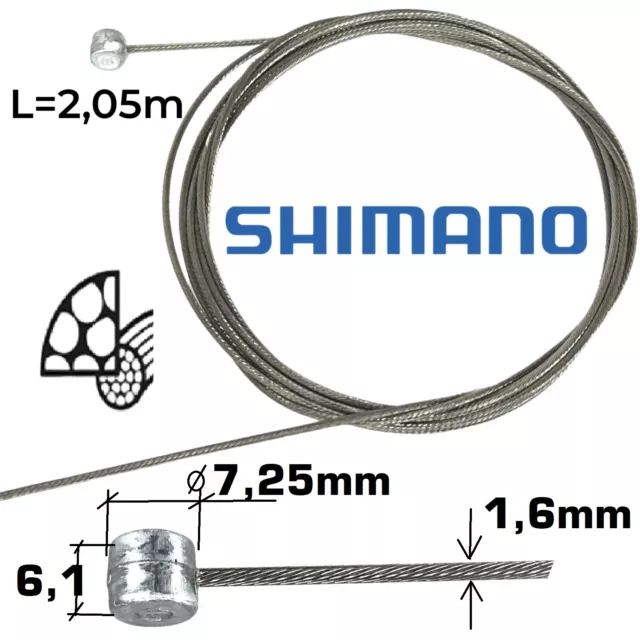 Shimano Bicicleta MTB BMX Freno de Llanta Cable de Freno Acero Inox. 1,6 X 2,05m