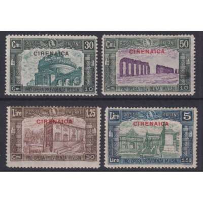 COLONIE ITALIANE CIRENAICA  PRO OPERE 1930 SERIE MH 