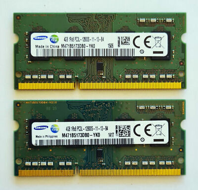 Samsung 4 GB 1Rx8 Pc3L-12800S SoDIMM memoria laptop - M471B5173QH0-YK0