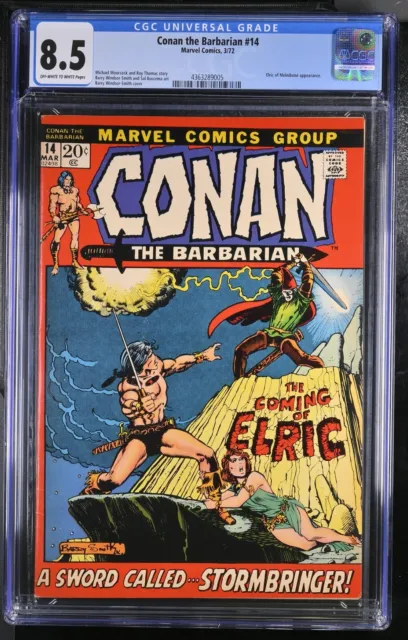 Conan The Barbarian #14 - Cgc 8.5 -  Ow/Wp - Vf+ 1St Elric