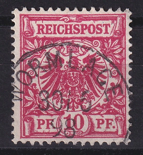 64995) WORMLAGE Brandenburg 1898 nachverwendeter Preußen-Stempel