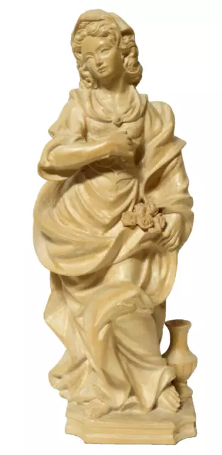 Tallado Figura Sagrada Figura de Madera Santo Elisabeth De Turingia 44cm Virgen