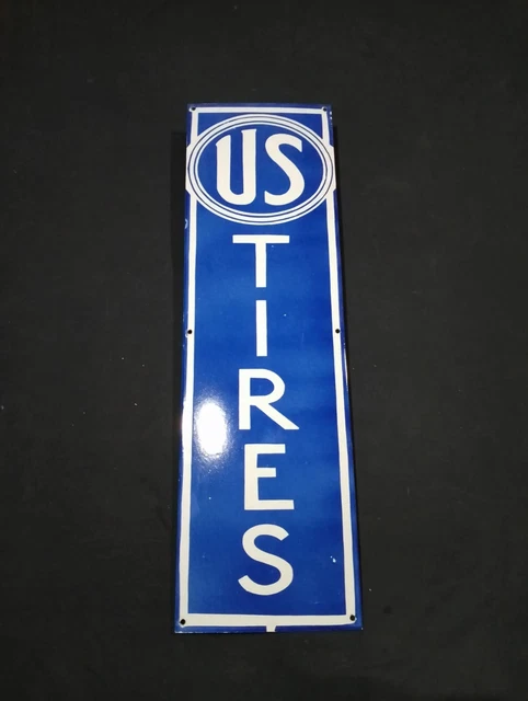Porcelain US Tires Enamel Metal Sign Size 40" x 12" Inches