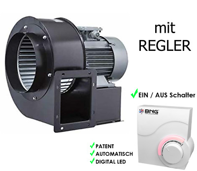 Ventilateur radial OBR-200M avec régulateur de vitesse industriel de 400 W Uzman ventilateur centrifuge 