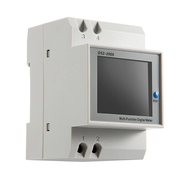 Din Rail AC Monitor 6IN1 40-300V 100A Voltage Current  Factor Active KWH Elkee