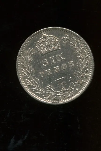 1887 Great Britain 6 Pence Silver Maundy Money  2-224