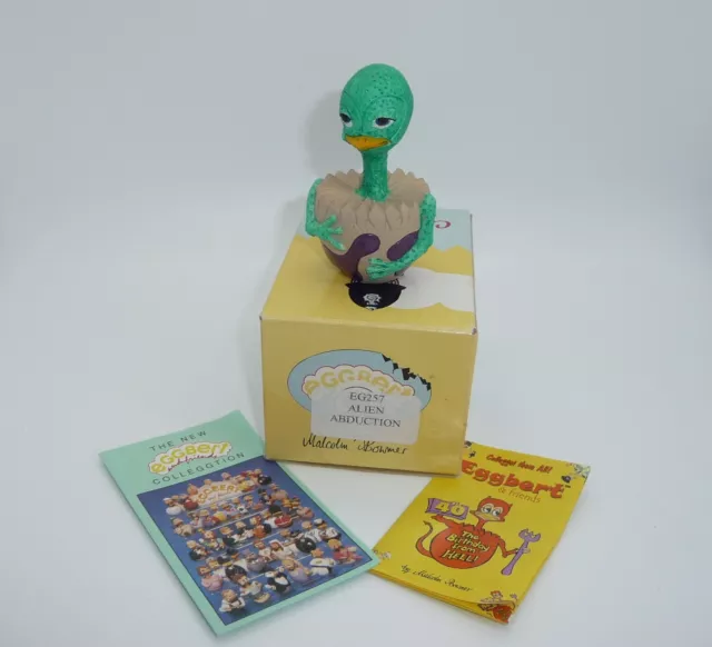 Eggbert & Friends Alien Abduction Rare Collectible Figure Malcolm Bowmer Boxed