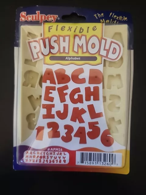 Sculpey Flexible Push Mold APM26 Alphabet Letters Unopened