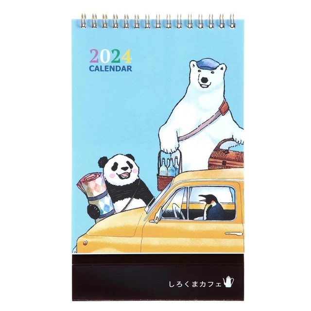 DESKTOP CALENDAR 2024 Japan Polar Bear Cafe Shiriokuma 137ラ225mm 14