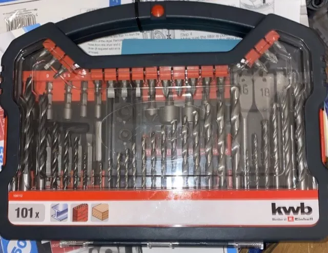 KWB BY EINHELL 33 Piece Drill Bit Set PH PZ Torx For Stone