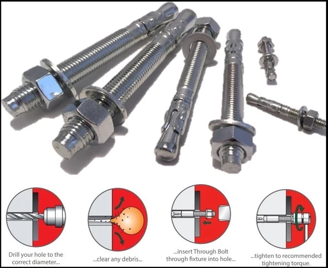 PALLET RACKING BOLT FLOOR GROUND CONCRETE ANCHOR FIXING BOLTS Nine