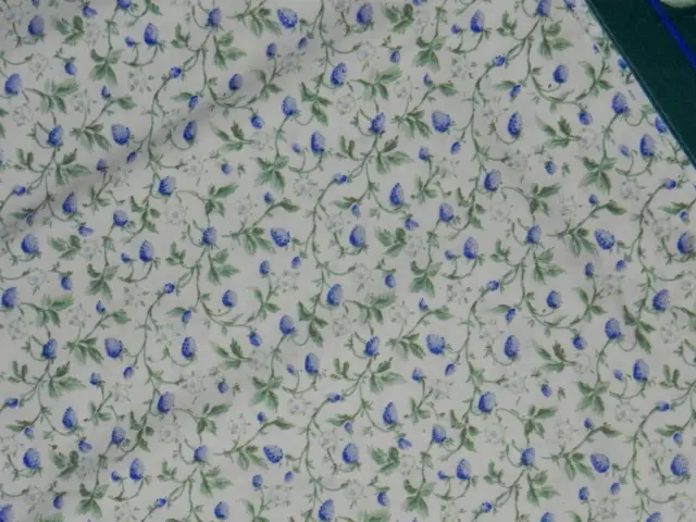 LAURA ASHLEY Bramble Berry Green Blue Floral VTG Pillow Sham