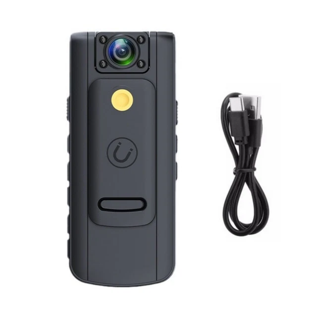 Mini Telecamera Spia 1080P &ndash; Corpo Polizia 180&deg; &ndash; Visione Notturna IR &ndash; DVR &ndash; Modello 007