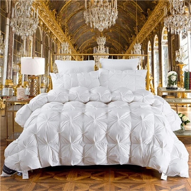 Goose/duck Down Quilt Blanket Duvet for Winter/summer White Cotton Cover Comfort