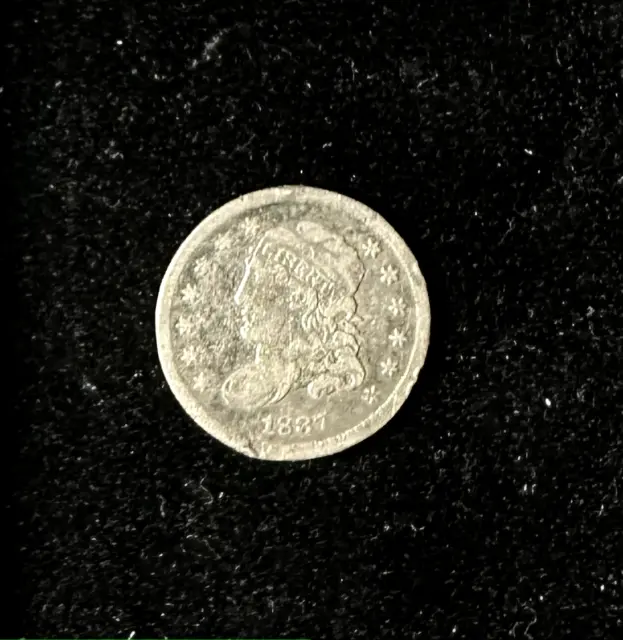 1837 Capped Bust Dime Fine Condition