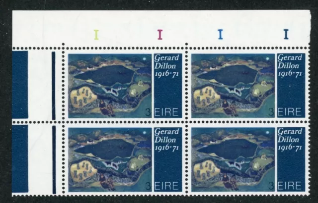 Irlanda 1972 Art (Dillon) Bloque de cilindros 1111, Scott 320, Hib C171, montado sin montar o nunca montado