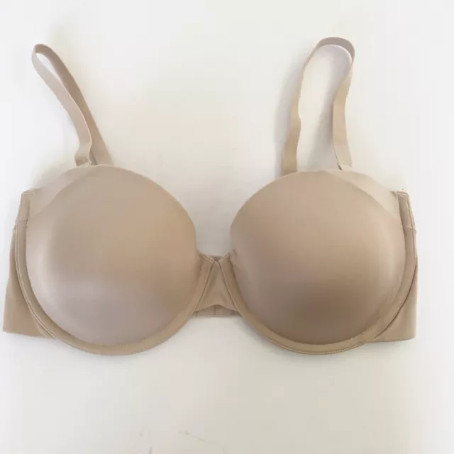Maidenform 36D One Fab Fit t-shirt Shaping Underwire Bra 0421 Nude Beige Padded