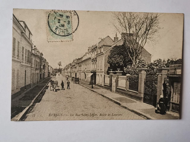 CPA 27 EVREUX - La Rue Saint-Léger - Route de Louviers