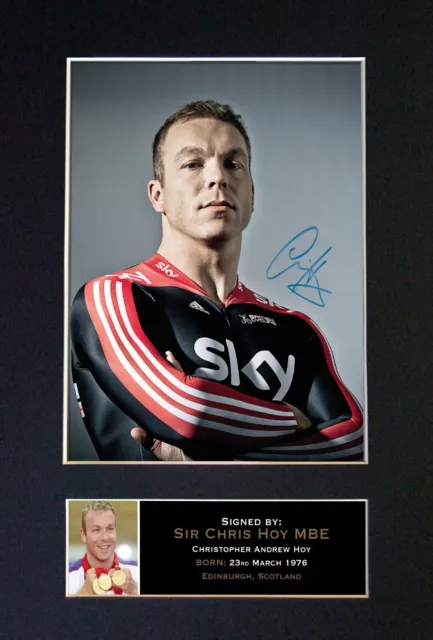 #268 CHRIS HOY Reproduction Signature/Autograph Mounted Signed Photograph A4