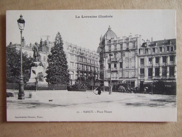 Cpa Nancy (54) Place Thiers. Imprimeries Reunies. La Lorraine Illustree.
