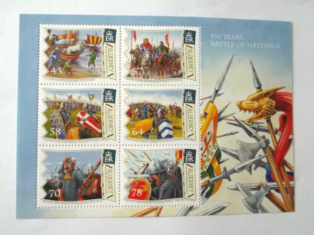 Alderney 2016 Battle Of Hastings Unmounted Mint, Mnh Mini Sheet