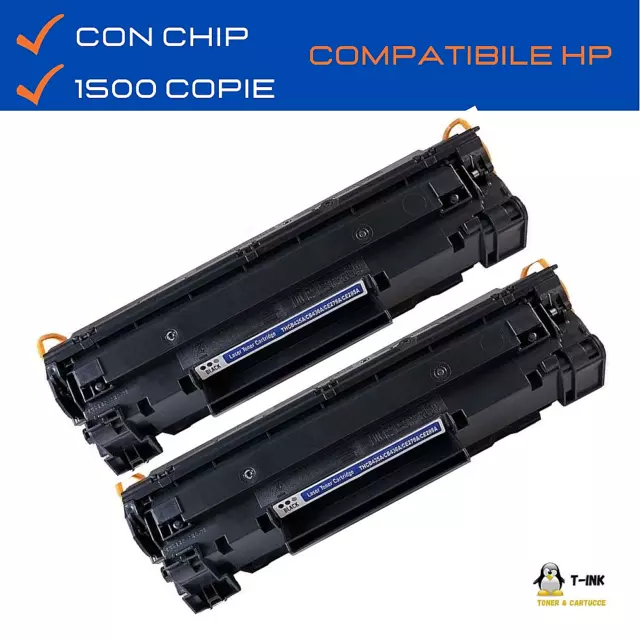 2 Toner CE285A compatibile per HP Laserjet P1102W P1102 P1106 M1130 M1132 M1210