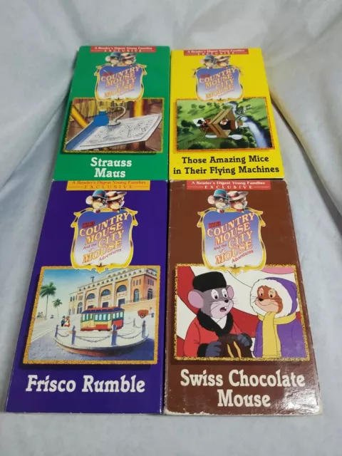 THE COUNTRY MOUSE AND THE CITY MOUSE Adventures Lot 4 VHS Tapes READERS ...