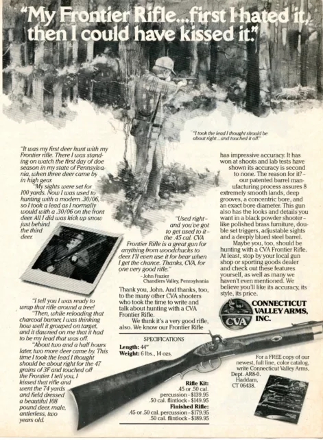 1978 CVA MOUNTAIN Rifle AD Connecticut Valley Arms Advertising $11.03 -  PicClick