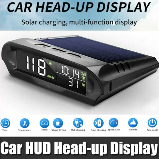 Auto Wireless Solar Auto HUD Head Up Display Digital GPS  Geschwindigkeitsmesser