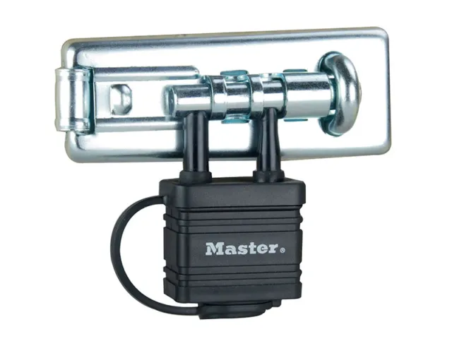 Master Lock Bull Hasp con blocco integrato 110 mm MLK471