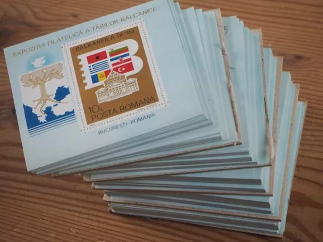 1983 Rumänien; 500 Blocks BALKANFILA IX ?83, postfrisch/MNH, Bl. 197, ME 1250,-