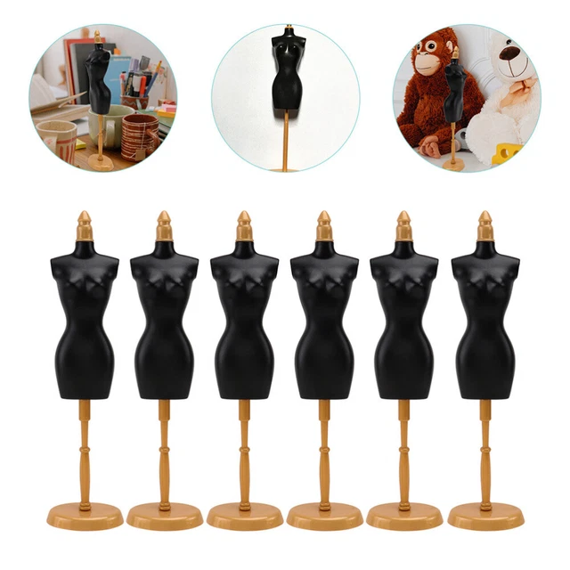 6 piezas Forma de vestir niña Demountable Display Soporte Escaparate Muñecas
