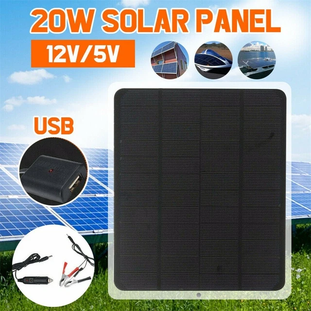 PLS Car Boat Yacht Solar Panel Trickle Battery Charger Power Supply Outdoor 12V