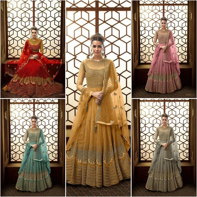 Tradizionale Indiano Anarkali Moda Salwar Nuovo Pakistano Festa Abito Kameez Da