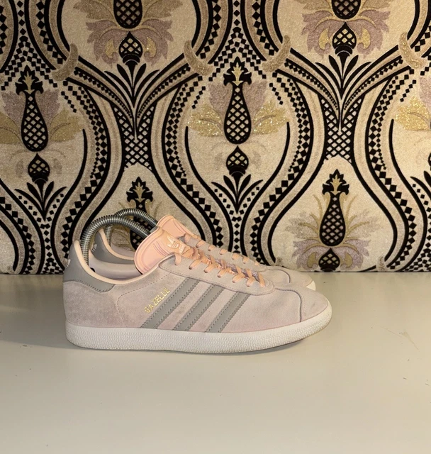 Adidas gazelle trainers grey two icey pink cream white exclusive discount