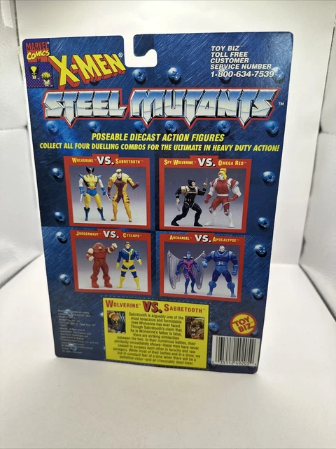 Marvel X-MEN Steel Mutants 1994 Wolverine Vs Sabretooth Action Figures Toy Biz 2
