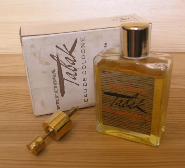 Vintage Preciosa Tabak Eau de Cologne Vorführmuster mit Zersträuber 60er Jahre