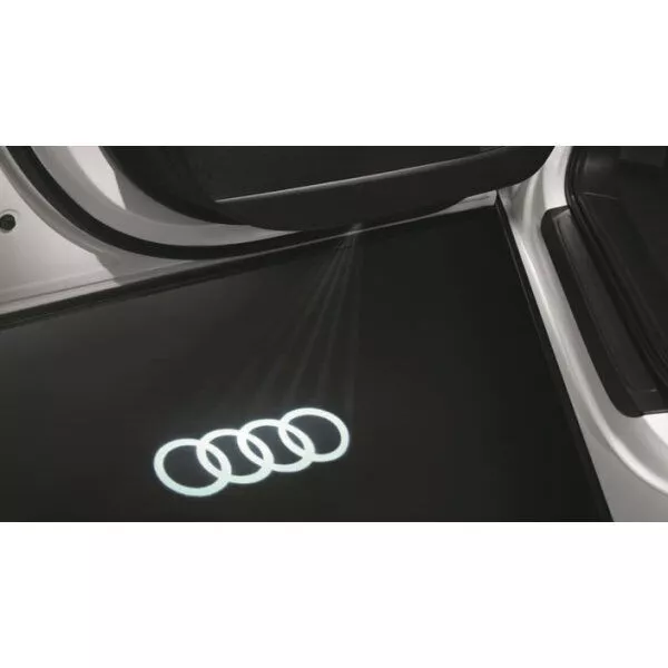 Audi 4 Rings Led Door Entry Puddle Lights Set A3 A4 A5 A6 A7 Q5 Q7 Genuine