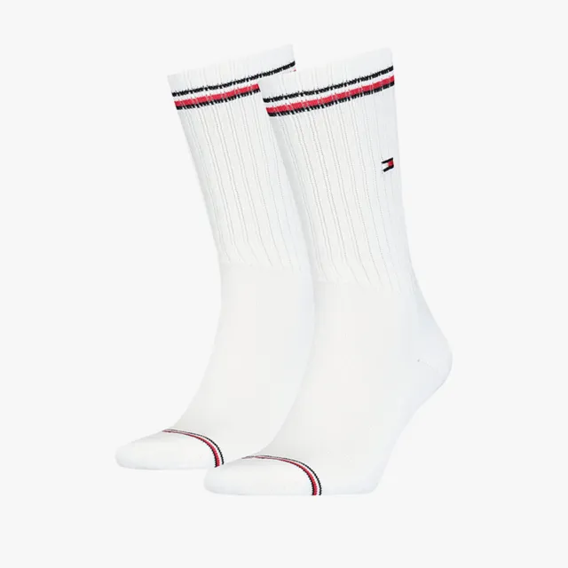 Tommy Hilfiger 2 Pack Iconic Ribbed Socks - White