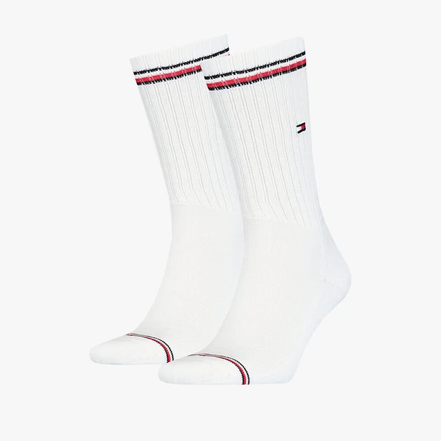 Tommy Hilfiger 2 Pack Iconic Ribbed Socks - White