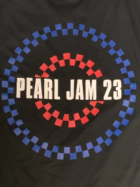 Pearl Jam 2023 Chicago Gigaton Tour Checkered T-shirt, Black, Size XL