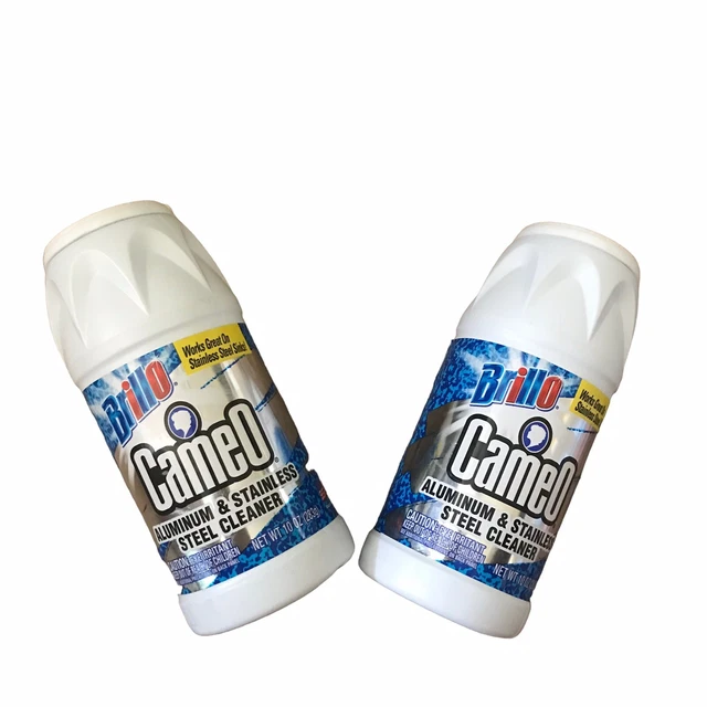 Lot of 2 Brillo Cameo Old Formula Aluminum & Stainless Steel Cleaner 10 Oz