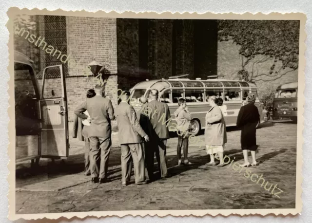 orig. Foto Auto Bus Autobus Oldtimer um 1955