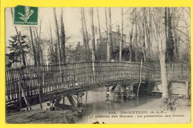 cpa FRANCE 95 - SILVEREUIL LE CHÂTEAU des MARAIS La PASSERELLE des DITCHES