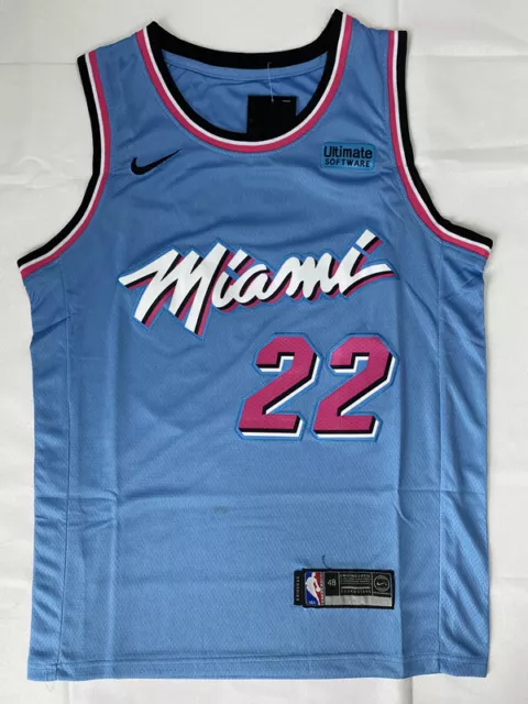 Édition de la ville Jimmy Butler #22 Miami Heat Maillot de Basket Bleu ciel