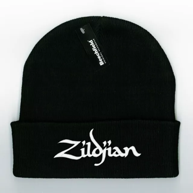 ZILDJIAN New Black Beanie Cuffed or Pull-on Hat with Embroidered Logo